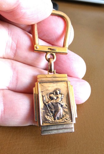 Ancien porte cle métal doré