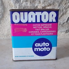 Antique tin box restore Auto Moto OUATOR France french antique vintage 1970s