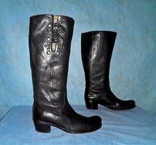 bottes IKKS en cuir noir p 37 fr