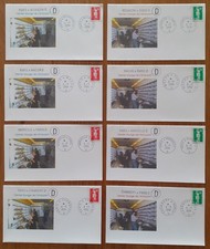 Lot 8 Enveloppes Commémoratives dernier jour : DERNIER VOYAGE DE L'AMBULANT 1994