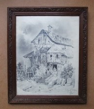 Ancien très beau dessin au