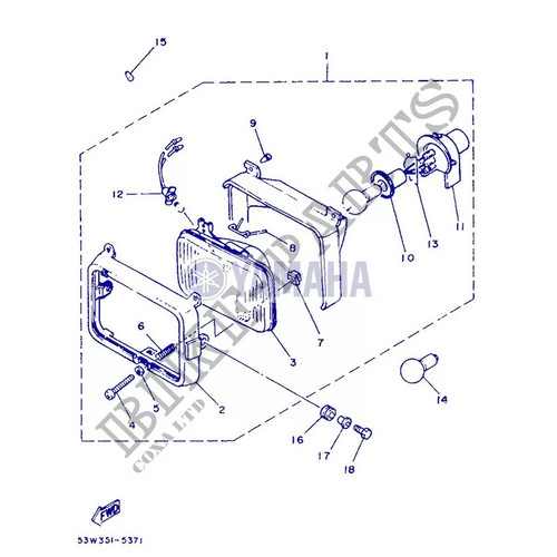 Yamaha 53w 84310 phare - 53w-84310-20,