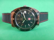 N.O.S. STOCK NEUF 80 SWISS MILITARY PLONGÉE SKIN DIVER AUTOMATIC ETA 2824