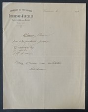 Facture VARENNES 1920 DUCHESNE