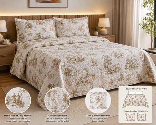 Magnifique boutis toile - , de