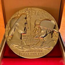 Rare Médaille plaqué-or 50e anniversaire du 3e R.T.A Algérie 1944-94 + écrin