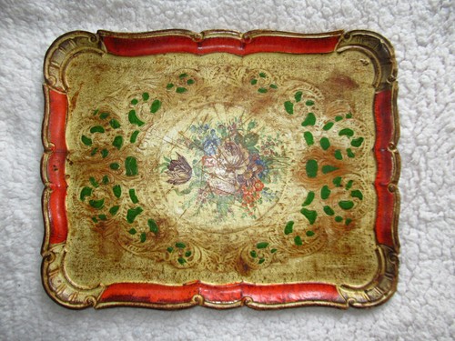 Ancien plateau florentin bois - ancien,
