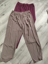 🎀 Lot 2 Pantalons Leggings Caleçon Café/Prune neuf Taille 54/56 si belle et 
