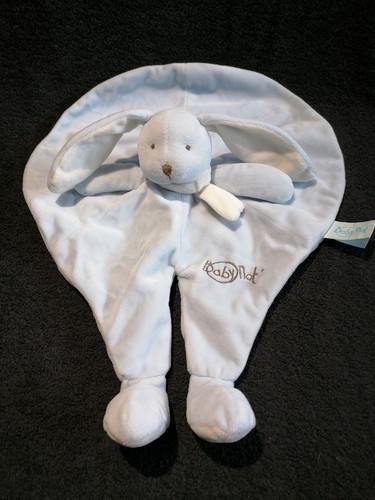 Doudou lapin layette plat - , bleu