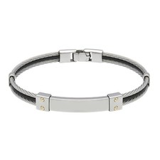 Bracelet en Acier Homme Double