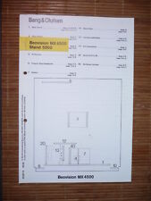 Service Manuelle pour Bang &