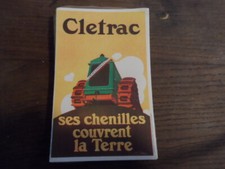 Carte postale publicitaire CLETRAC Tracteur FRANCE 