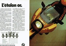 PUBLICITE ADVERTISING 115  1978  BMW   moto R 60 (2p) l'étalon d'or