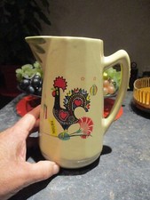 Ancien Pichet Eau Broc a Vin Porto Coq Portugais de Bartelos Symbole du Portugal