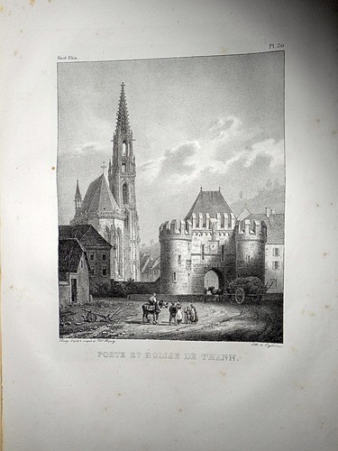Alsace rhin lithographie - 30,