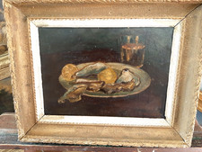 Jolie nature morte aux huitres et citron signée G Fouace ?