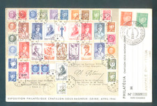 Expo Philatélique Chatillon (92) - Pétain - "La CARTE de Chatillon" Avril 1944..