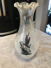 ANCIEN VASE VERRE CRAQUELE
