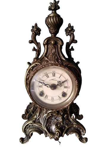 Pendule bronze cartel - en,