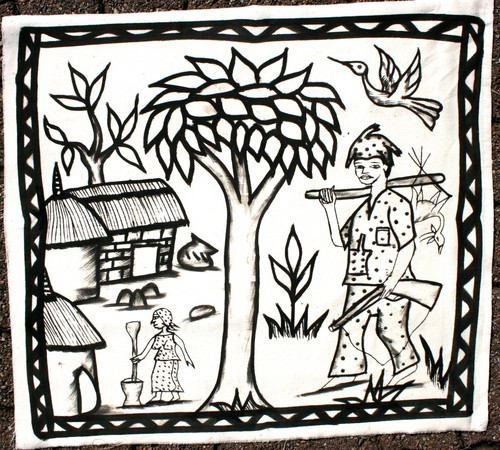 Art africain toile - africain, de