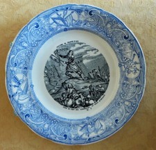 Assiette en faïence de GIEN JEANNE d'ARC à ORLEANS