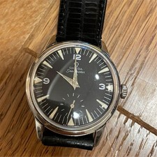 Montre homme Omega Seamaster vintage 30M noire ronde à remontage manuel #S-24