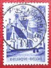 Belgique oblitéré, n°948, 4F + 2F restauration du béguinage de Bruges, 1954