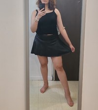 Jupe évasée asymétrique en simili cuir Taille M / L Neuve 