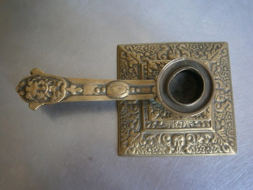 Hand candle holder - , gilded