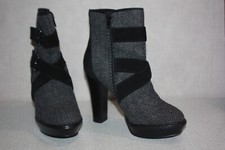 SAN MARINA  Bottines Boots Textile et Cuir Hauts Talons  T 36 ETAT NEUF