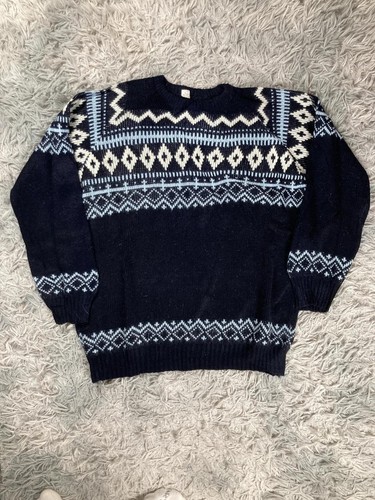 Pull vintage 90s nordique noir