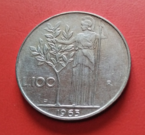 Monnaie italie 100 - 100, 1965