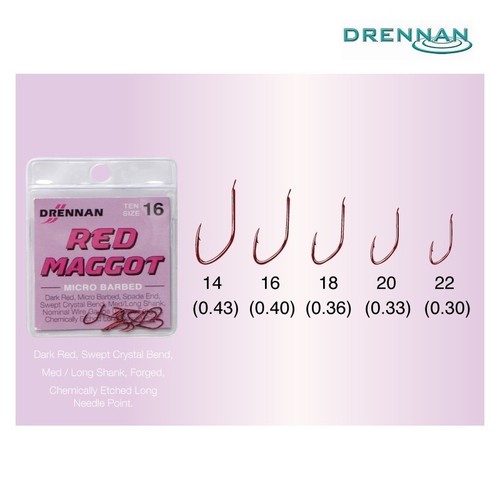 Hameçon drennan red maggot - hameçon,