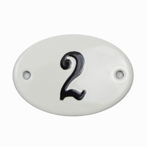 Numéro chambre ovale 4x6cm - numéro,