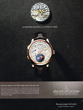 PUBLICITE ADVERTISING 045  2014  JAEGER-LECOULTRE montre DUOMETRE UNIQUE TRAVEL