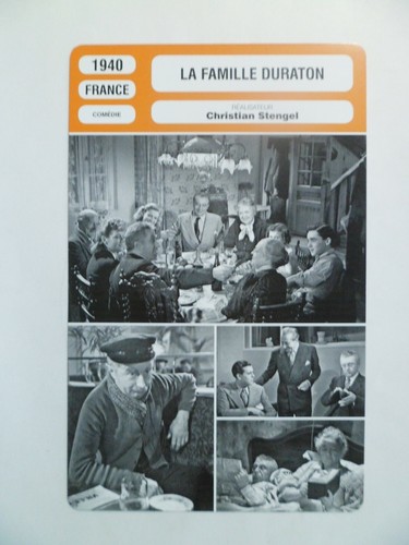 Carte fiche cinema 1940 - carte,