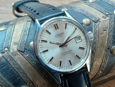 Montre ancienne automatique homme STRATO acier date FE 4611 - révisée garantie