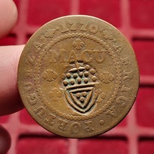 #111-7 ~ PORTUGAL ANGOLA - 1/4 Macuta 1770 - 32mm / 9,05g