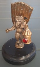 Petit Pyrogène Ours Bronze doré , marbre XIX° ORIGINAL à compléter