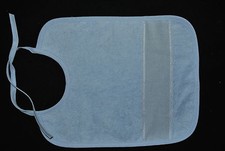 bavoir à broder bébé enfant grande taille coloris bleu ciel