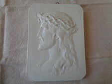 BISCUIT DE PORCELAINE ANCIEN REPRÉSENTANT LE CHRIST À LA COURONNE D'ÉPINES