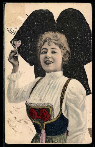 Jolie femme verre vin en - jolie,