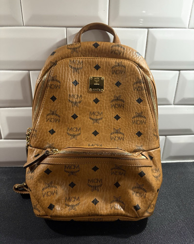 Mcm brown monogram backpack - brown,