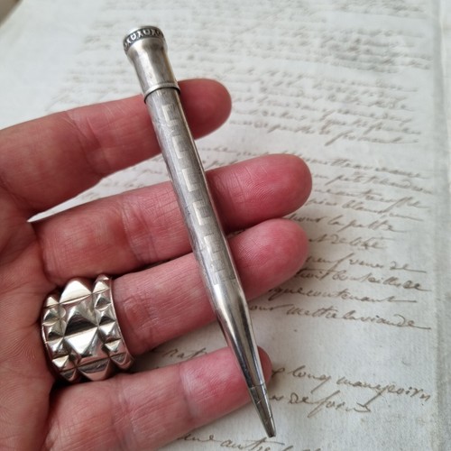Porte mine stylo crayon argent - stylo,