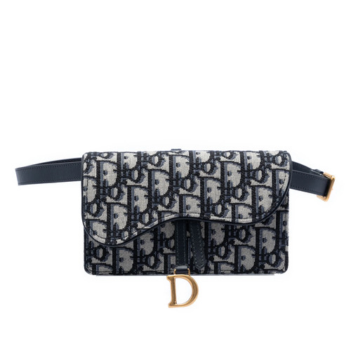 Dior oblique toile saddle sac - oblique,