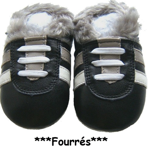 Chaussons cuir souple - en,