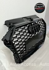 CALANDRE NOIR BRILLANT LOOK RS3 POUR AUDI A3 ET S3 8V PHASE 2 DE 05/2016 A 2019