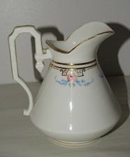 -PETIT POT à LAIT en PORCELAINE ANCIENNE à décor de ROSES peintes & dorures XIXe