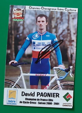 CYCLISME carte cycliste DAVID PAGNIER Champion de France Cyclo cross  Signée