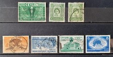 CEYLAN 1952-56  lot 7  timbres